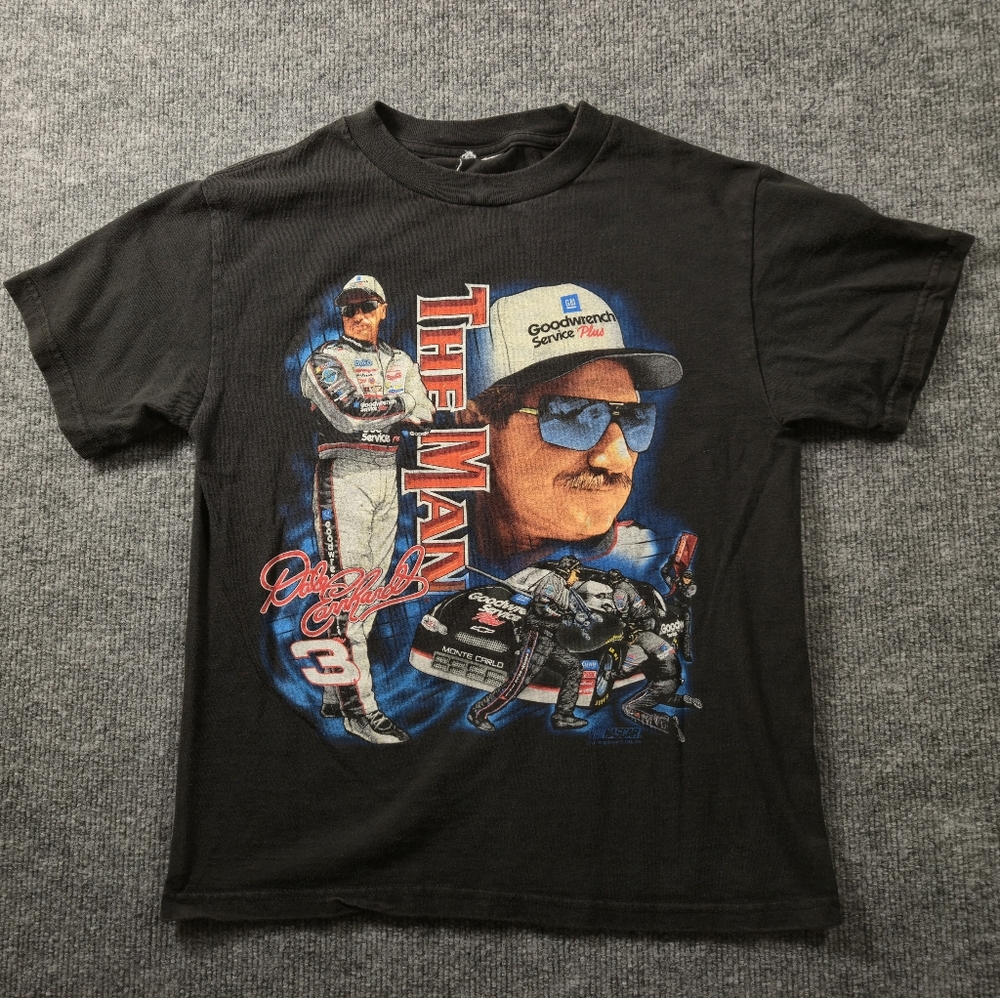 Vintage‎ Kids Dale Earnhardt "The Man" T-Shirt Size Medium Color Black